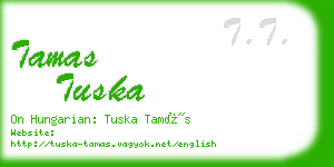 tamas tuska business card